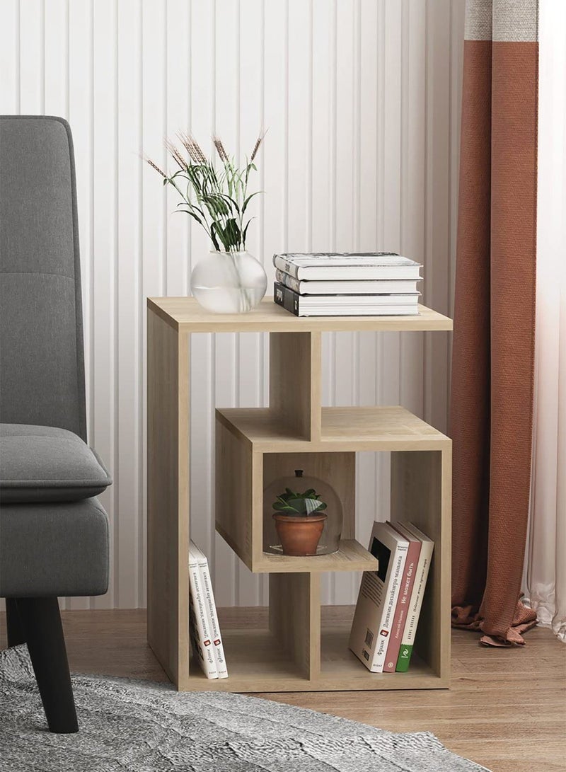 Yanara Modern Step Shelf Bookcase, Light Wood Ladder Display Storage Cabinet for Living Room Home Office - Image 1