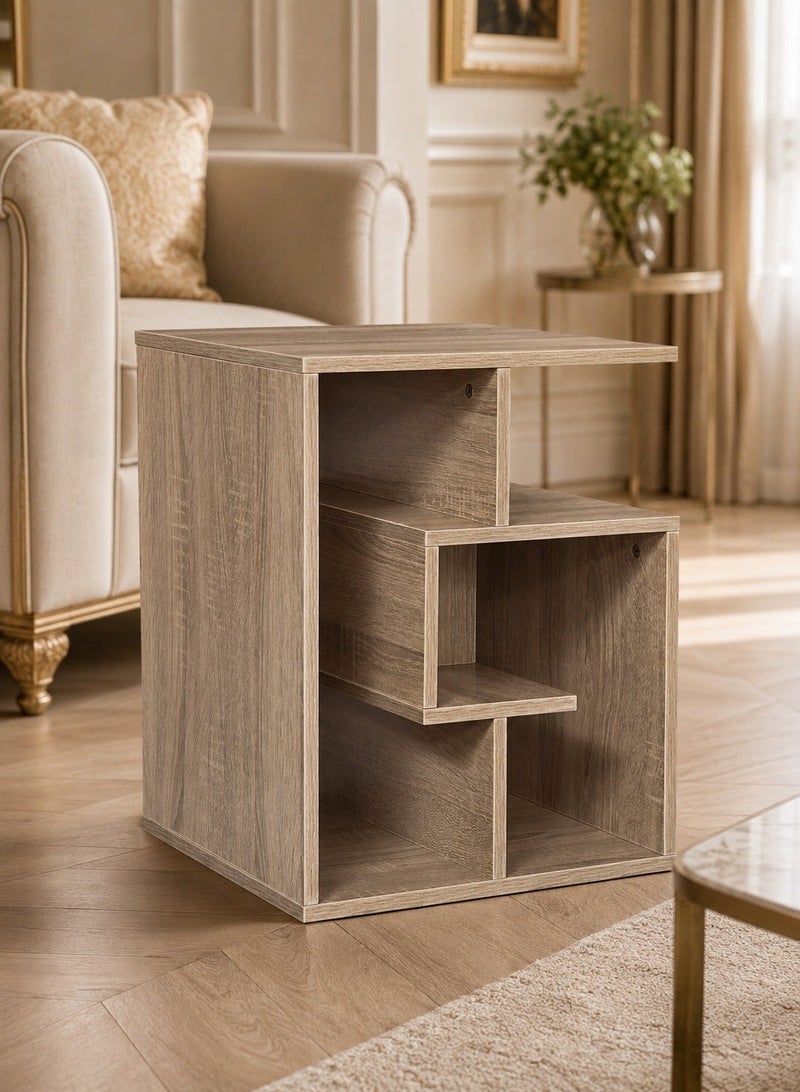 Yanara Modern Step Shelf Bookcase, Light Wood Ladder Display Storage Cabinet for Living Room Home Office - Image 2