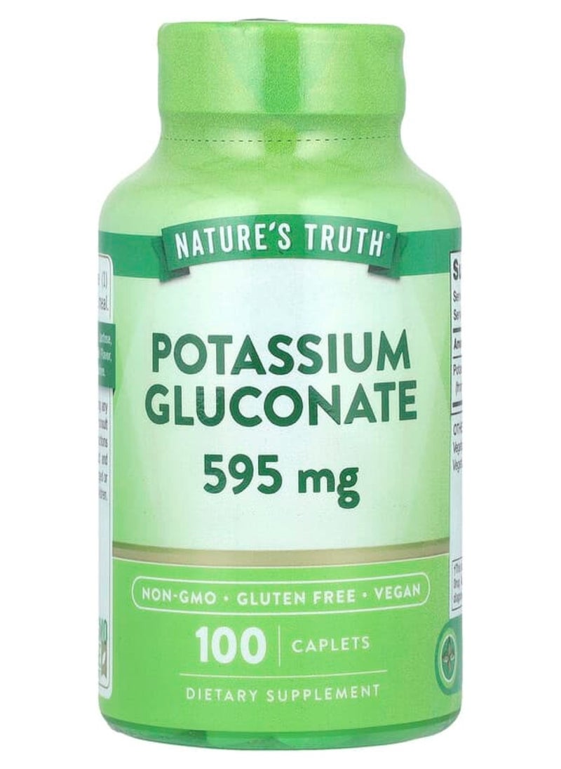 Nature's Truth - Nature's Truth, Potassium Gluconate, 595 mg, 100 Caplets - Image 1