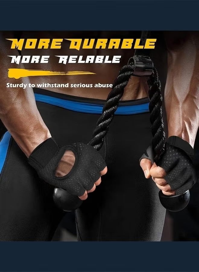 Cuken GymHand Gloves with Anti-skid and Wear-resistant, Comfortable Exercise and Breathable Gym with Velcro, Weight Lifting Gloves, Black XL - Image 5