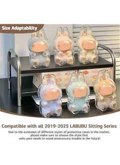 Arabest Clear Figure Display Case Compatible with LABUBU Have a Seat Plush Toy, Protective Cover with Keychain,Transparent PVC Bag for Storage(Sitting)  - Image 5