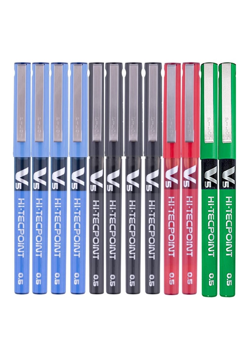 PILOT 12-Piece Hi-tecpoint V5 Fine Rollerball Pen Multicolour  - Image 1
