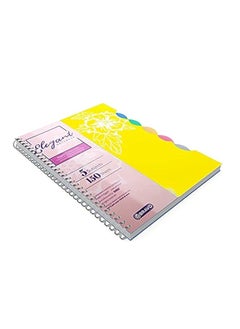 Bravo Bravo Elegant Notebook - B5 - 24.5*17 cm. - 150 Sheets - 5 Subjects - Yellow 