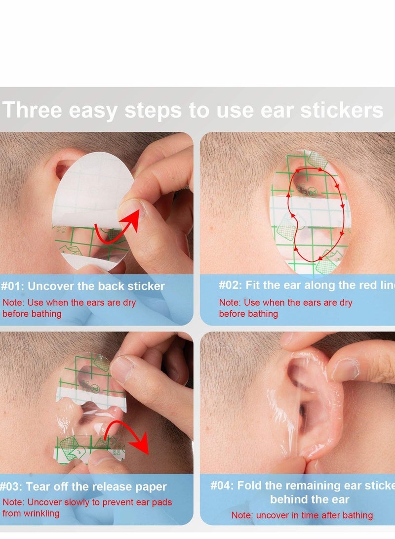 SYOSI Waterproof Ear Stickers, Baby Waterproof Ear Protector, Newborn Ear Protection for Swimming Showering Surfing Snorkeling and Other Water Sports Kids Size（100 Pack） - Image 5