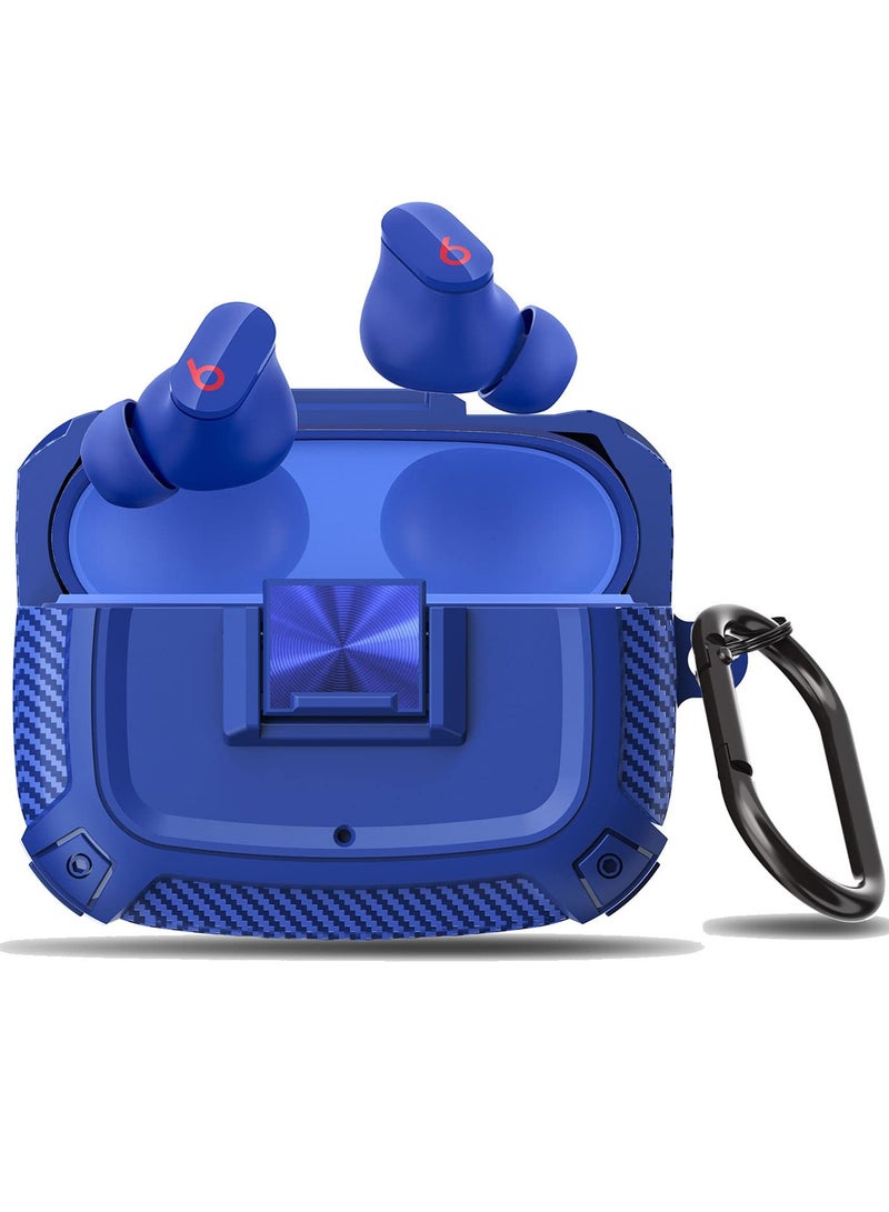 Earphone Protactive Case Compatible with Beats Studio Buds Plus (2023) Upgrade Secure Lock for Beats Studio Buds+ (2023) Compatible with Beats Studio Buds (2021) Cover with Hook (Blue) - Image 1