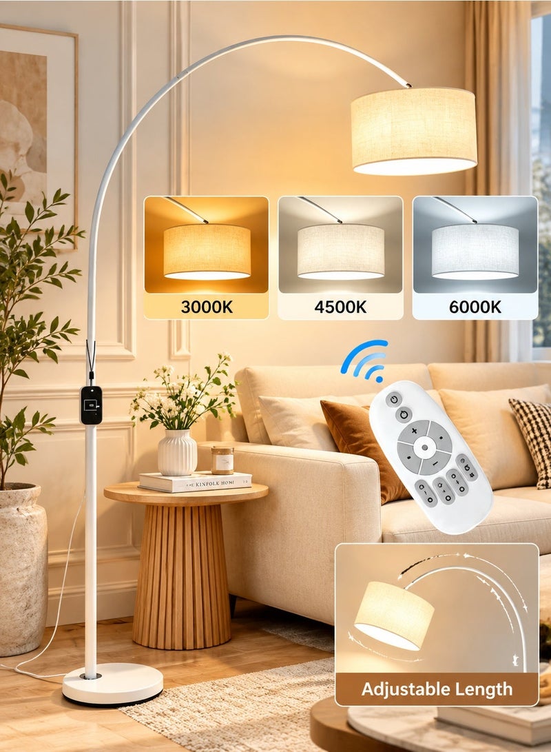 Sharpdo Modern Long Lamp Remote Control Floor Lamp, Tall and Long Lamp for Living Room Bedroom Adjustable Length Hanging Lamp Holder 185x90cm, LED 3 Light Colors Dimming Brightness Room Light - Image 1