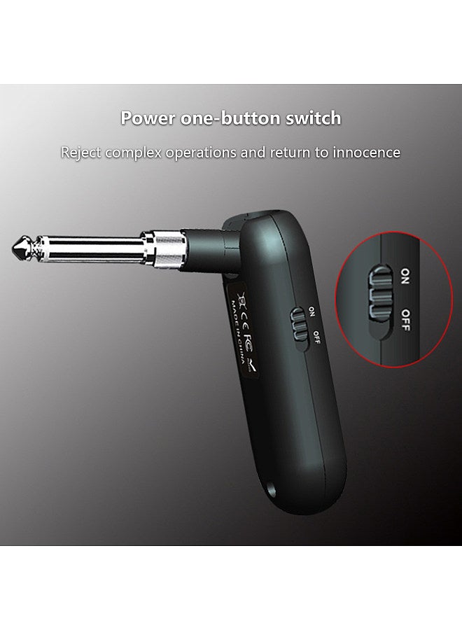 Wireless Guitar System Rechargeable 6.35mm and 3.5mm Dual Plugs Guitar Transmitter Receiver Set UHF Adjustable Volume - Image 5