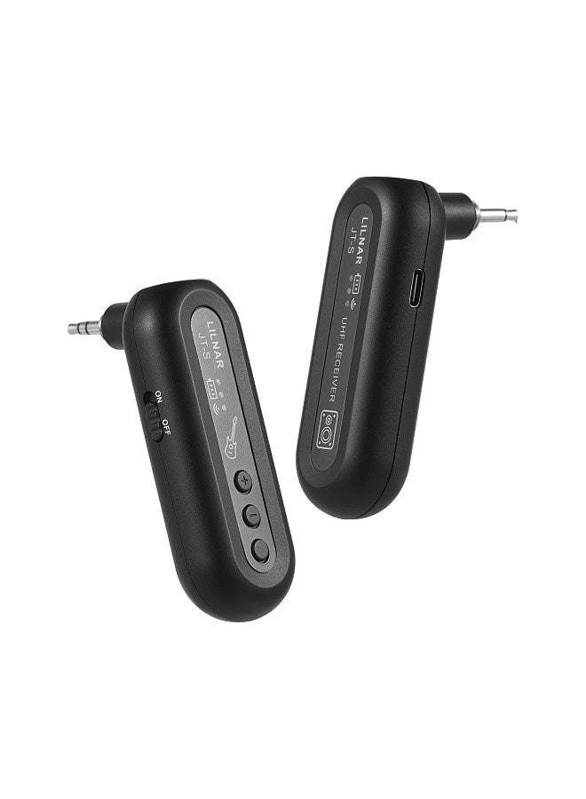 Wireless Guitar System Rechargeable 6.35mm and 3.5mm Dual Plugs Guitar Transmitter Receiver Set UHF Adjustable Volume - Image 3