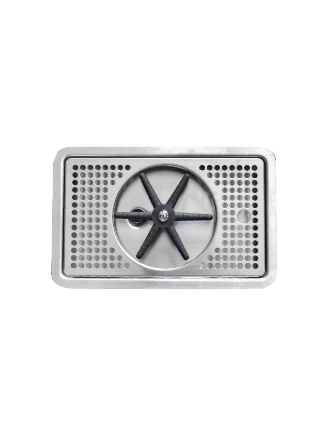 Sofia Refrigeration Glass Rinser, Automatic Cup Washer Stainless Steel with Middle Spray and Side Perforated Drip Tray - Image 2