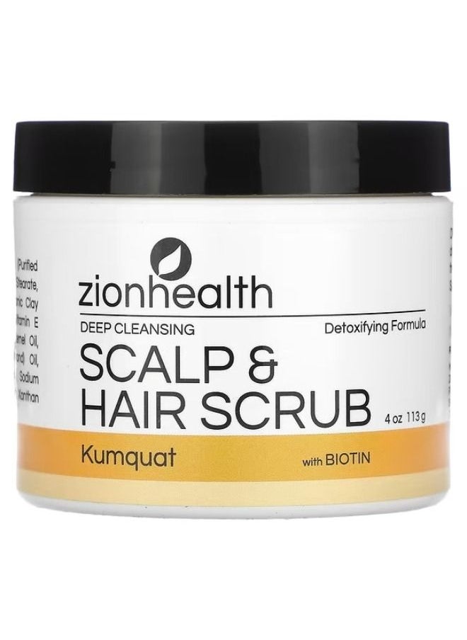 Zion Health Zion Health, Scalp & Hair Scrub with Biotin, Kumquat, 4 oz (113 g) 