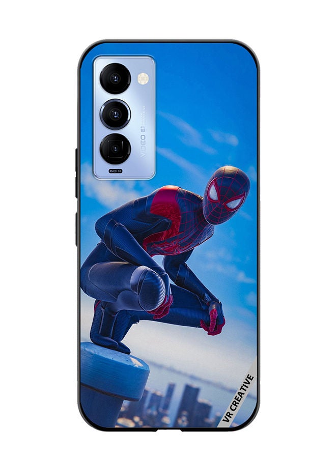 VR CREATIVE Protective Case Cover For Tecno Camon 18/18 P Spiderman Design Multicolour - Image 1