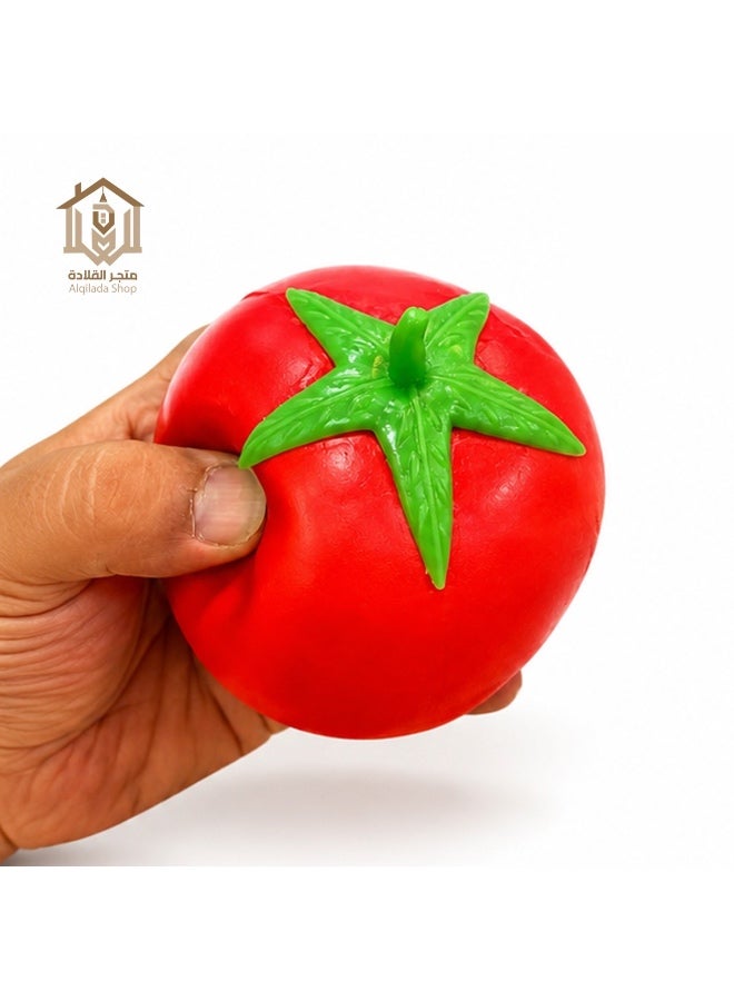 CME Tomato Stress Relief Squishy Toy – Soft Elastic Sensory Fidget Toy - Image 1