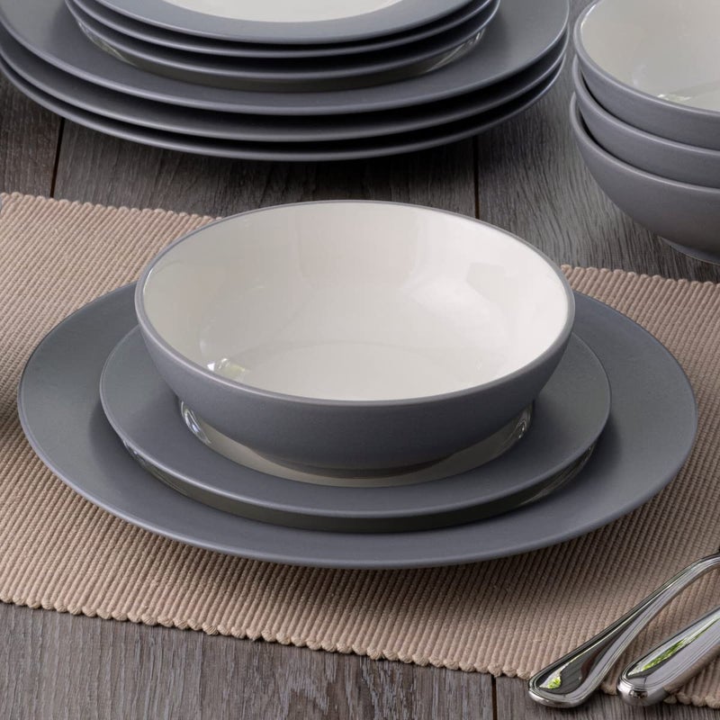 Noritake Colorwave Slate 4-Piece Rim Place Setting - Image 4