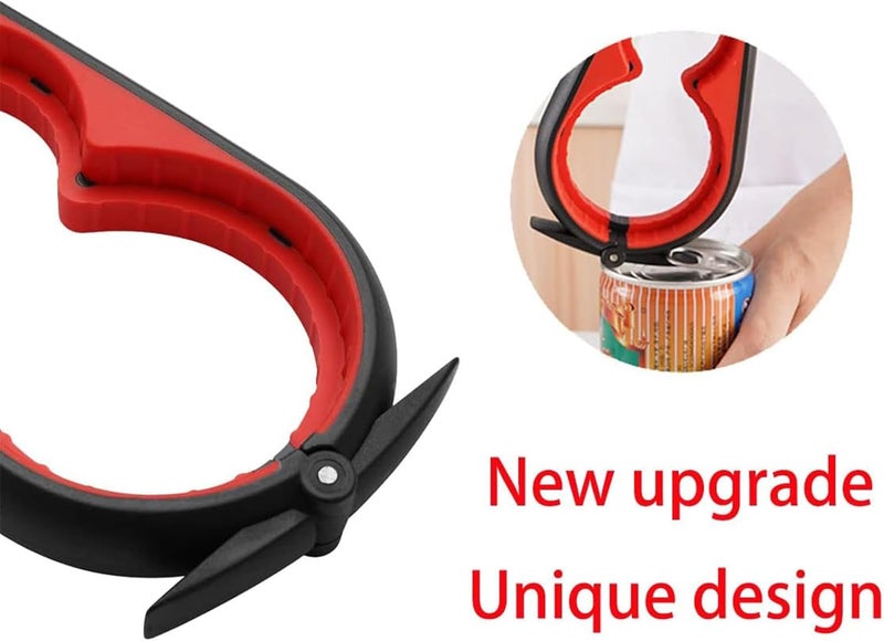 GZLT Jar Opener for Seniors with Arthritis,Jar Opener for Weak Hands,5-in-1 Bottle Opener,4-in-1 Can Opener… (02-Black) - Image 5