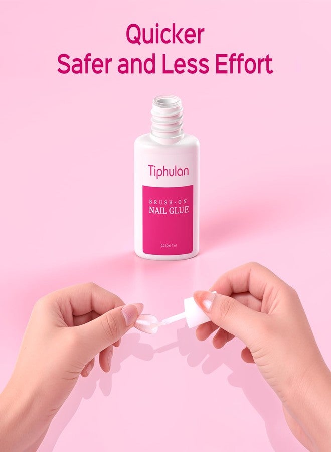 TIPHULAN غراء أظافر TIPHULAN 28 مل للضغط، أظافر أكريليك - قوي جداً، متين وطويل الأمد، خالي من الفوضى، مناسب للسفر، 0.92 أونصة (4 قطع) - Image 3