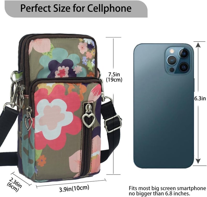 JANKS Small Crossbody Bag for Women - Mini Phone Purses with Crossbody Strap and Wallet - Nylon Arm Bag - Image 2