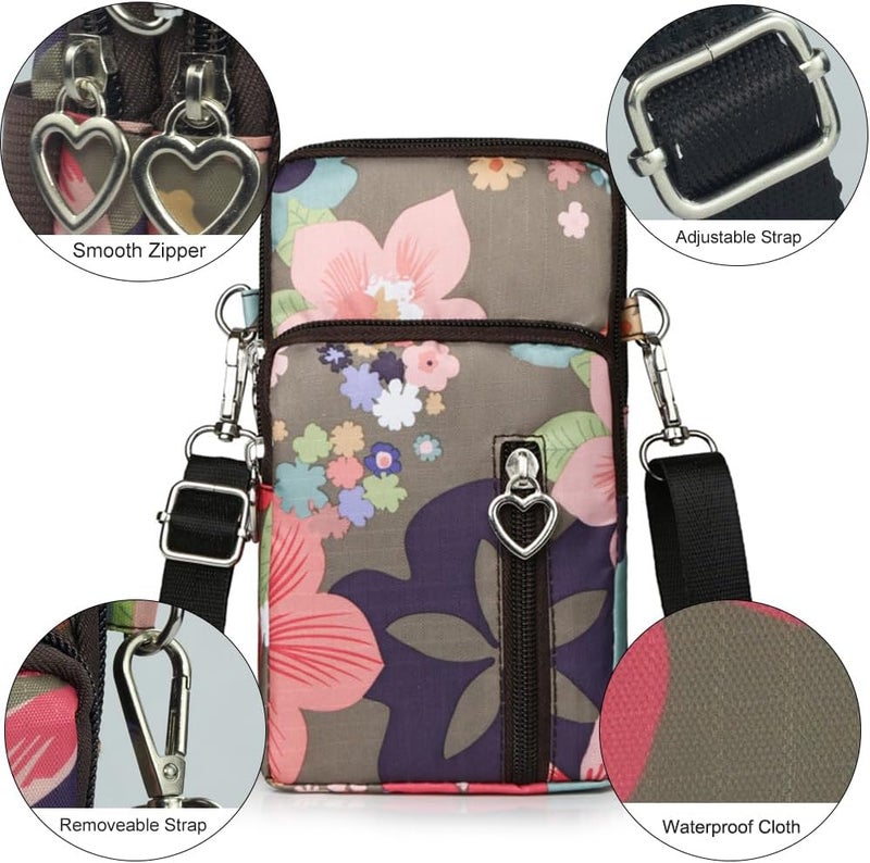 JANKS Small Crossbody Bag for Women - Mini Phone Purses with Crossbody Strap and Wallet - Nylon Arm Bag - Image 3