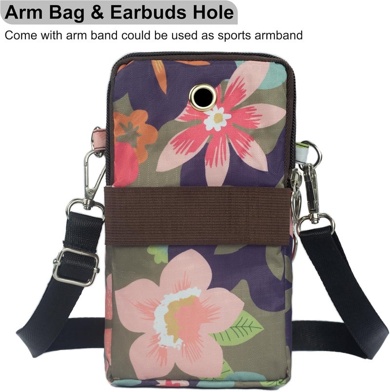 JANKS Small Crossbody Bag for Women - Mini Phone Purses with Crossbody Strap and Wallet - Nylon Arm Bag - Image 4