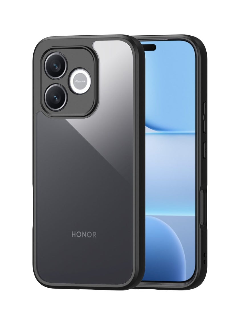 Wtech Honor 600 Lite 5G 2026 Hybrid TPU Silicone with Raised Camera Slim Armour Case Cover (MCAPSA) - Clear/Black - Image 1