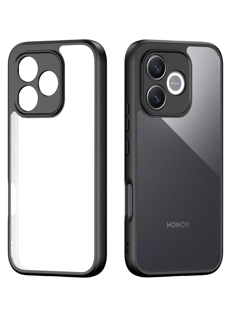 Wtech Honor 600 Lite 5G 2026 Hybrid TPU Silicone with Raised Camera Slim Armour Case Cover (MCAPSA) - Clear/Black - Image 3