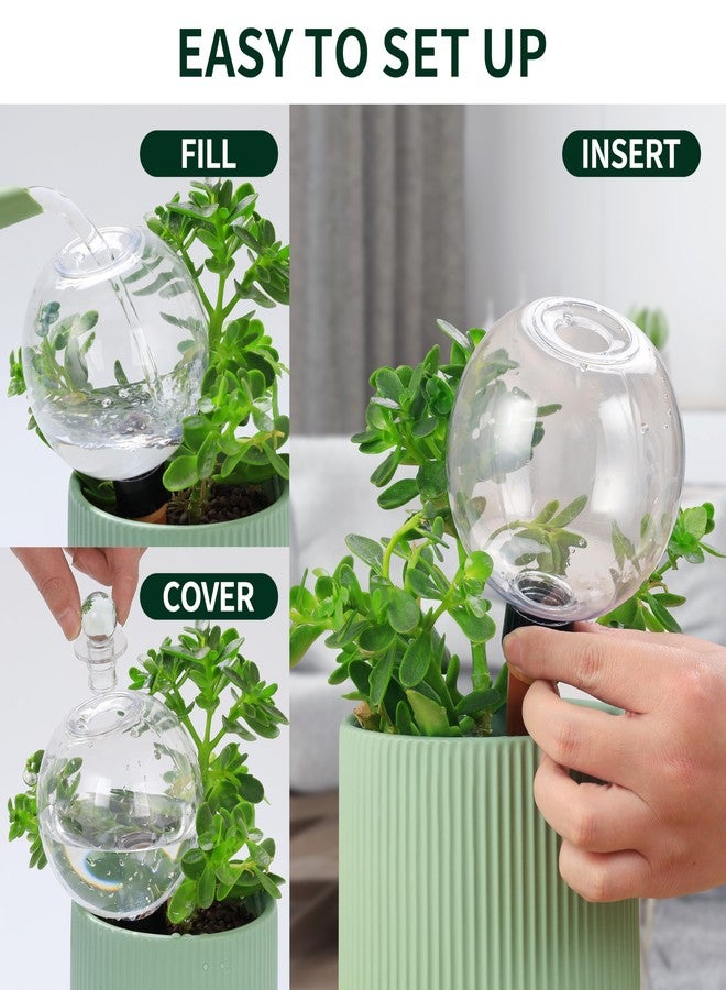 Soilagua 19 oz Extra Large Plant Self Watering Globes Top Fill, Plastic Water Bulbs, Slow Release Terracotta Self Watering Planter Insert, Plant Watering Devices System, Water Spikes Stakes, 2 Pack - Image 4