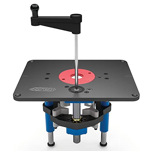 Kreg PRS5000 Precision Router Lift - Router Table Lift System - Durable Router Plate Insert - Router Table Plate Insert - For Quick, Accurate, Reliable & Repeatable Setups - Image 1
