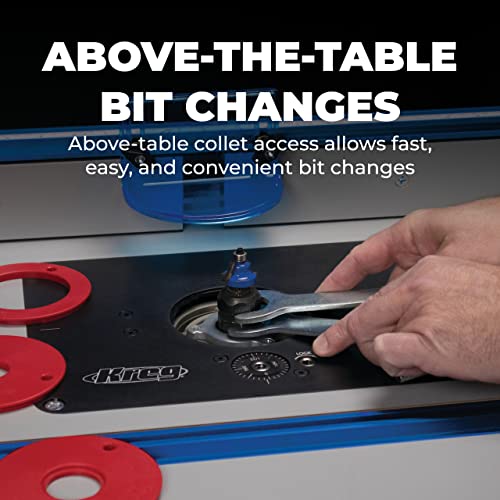 Kreg PRS5000 Precision Router Lift - Router Table Lift System - Durable Router Plate Insert - Router Table Plate Insert - For Quick, Accurate, Reliable & Repeatable Setups - Image 3