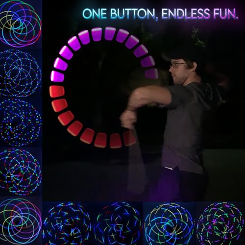 UltraPoi Digi LED Glow Stick – Rechargeable LED Poi Light Up Sticks with Rainbow Effects, Lanyards and Clips – Customizable Wearable Glowing Sticks for Weddings, Parties, Camping & Travels - Image 2