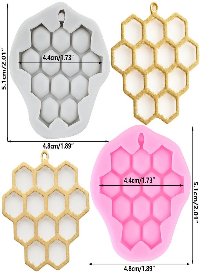RFGHAC Honeycomb Fondant Molds Beehive Silicone Mold for Cake Decoration Cupcake Topper Candy Chocolate Sugar Gum Paste Polymer Clay - Image 2