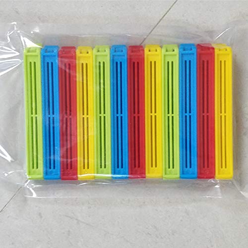 NT-STAR Food Storage Bag Sealing Clips 100% Food Grade, BPA-Free, Mulitcolor, Size : 11 cm (Pack of 12) - Image 2
