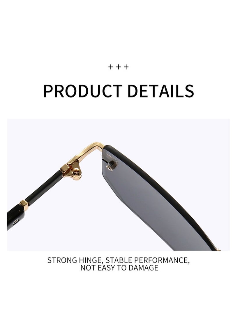 Gasin New Rimless Fashion Trend Sunglasses Personalized Sunglasses UV Protection Unisex  - Image 5