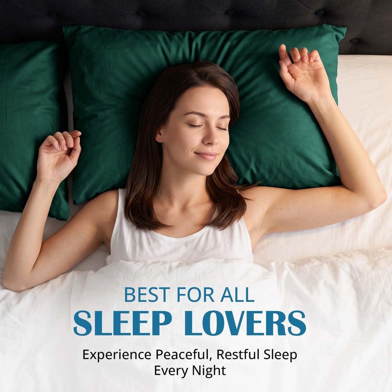 MOONLIGHT20015 Moonlight Bedding Emerald Pillow Cases 2 Pack (50 x 75cm) Microfibre - Image 5