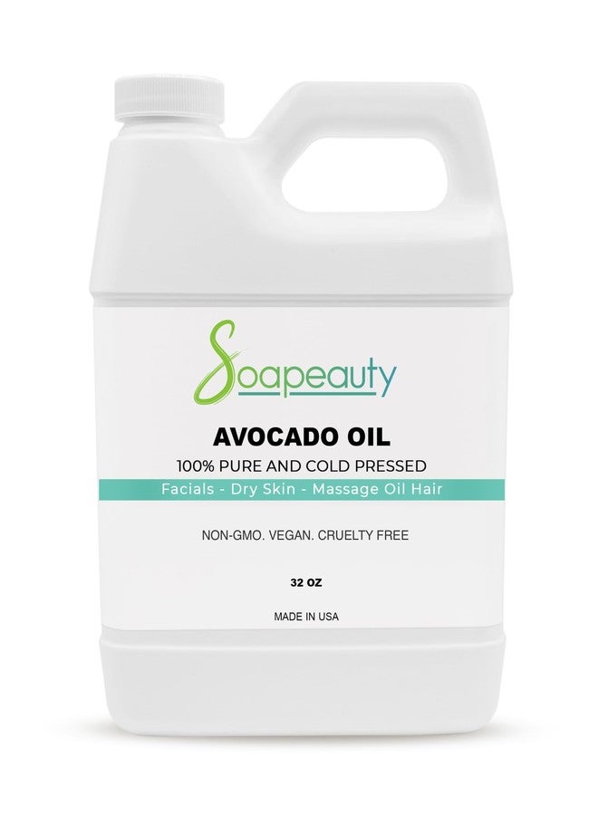 Soapeauty Avocado Oil for Skin & Hair - Cold Pressed - 100% Pure & Natural - Carrier Oil for Essential Oils - Massage Oil - 32 fl oz - Image 1