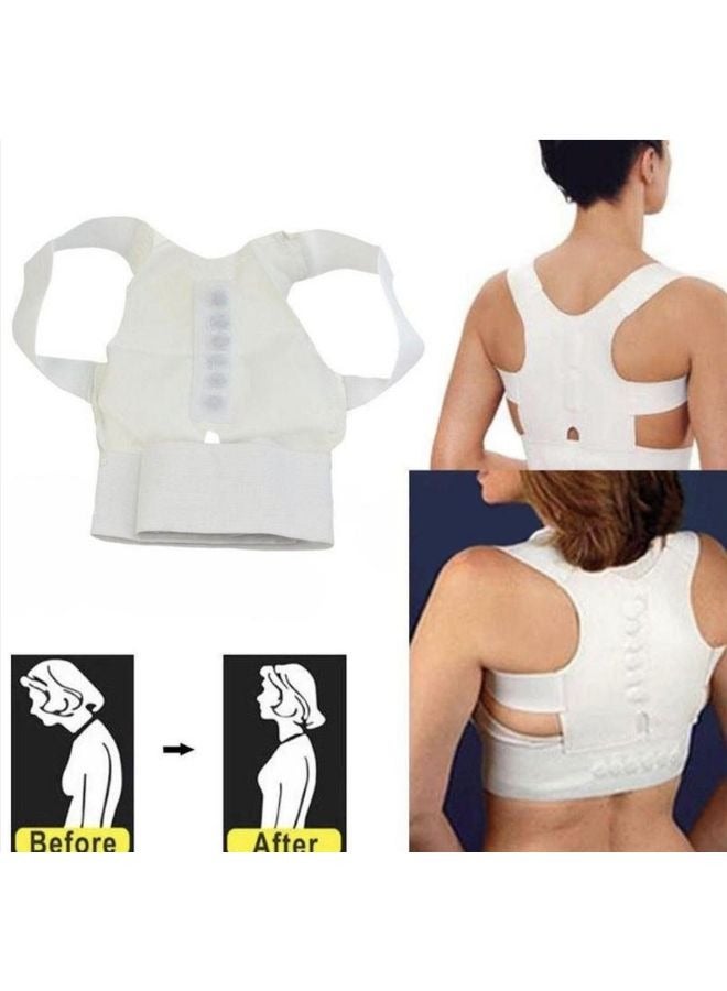 EasyLife Magnetic Therapeutic Therapy Posture Corrector Support Shoulder and Back Support Belt Men Women Adult Support Upper Correcting Corset Size: XL - Image 2