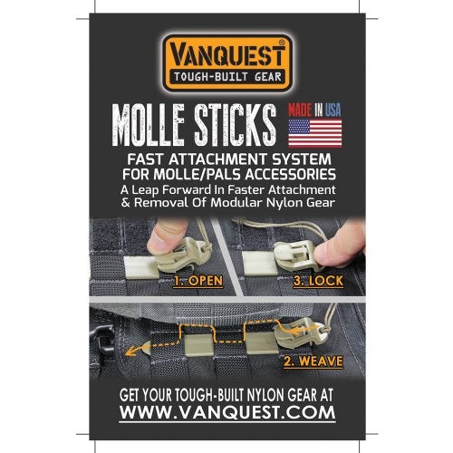 VANQUEST 5" MOLLE Sticks (4 Pack) (Wolf Gray) - Image 3