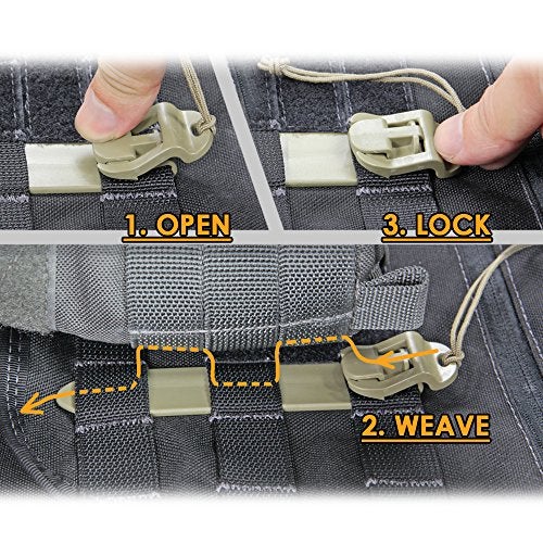 VANQUEST 5" MOLLE Sticks (4 Pack) (Wolf Gray) - Image 2