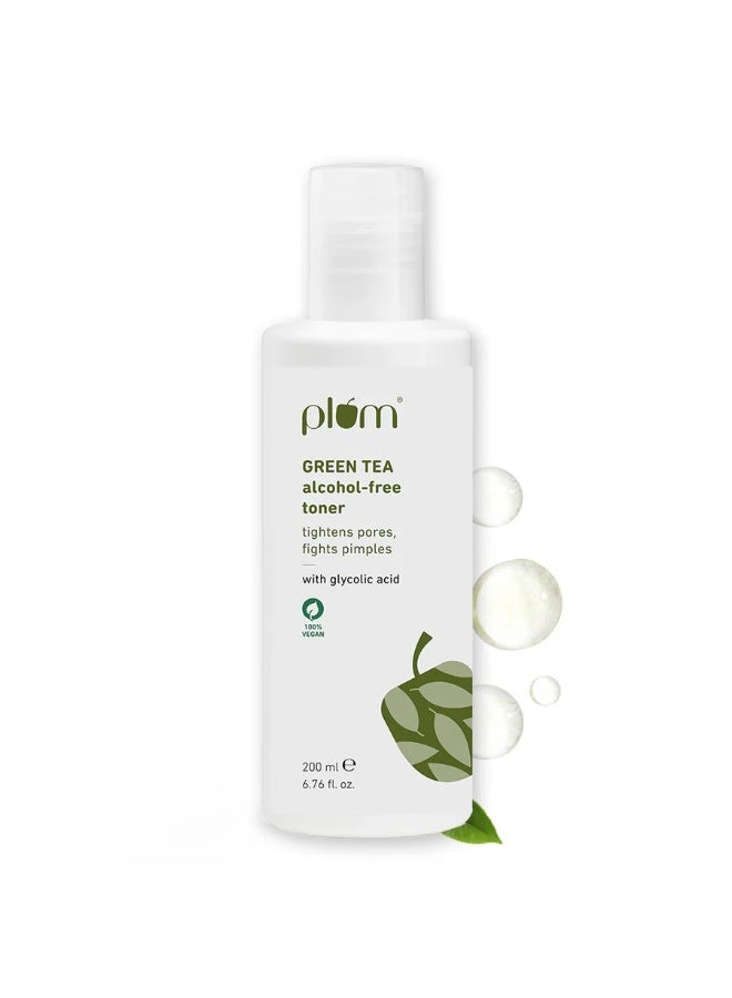 Plum Green Tea Face Toner For Oily Acne Prone Skin Facial Toner for Glowing Skin Shrinks and Tightens Pores Controls Excess Oil 200ml - Image 1