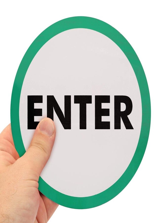 SmartSign “Enter - Do not Exit” Two-Sided Glass Door Decal | 6" Circular Polyester - Image 2