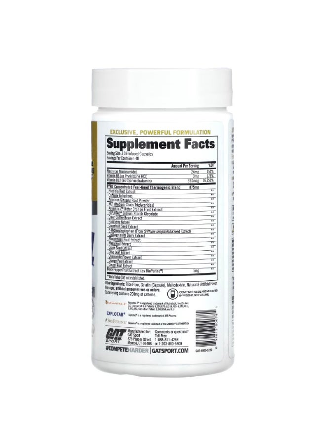 GAT SPORT GAT, JETFUEL PYRO, 120 Oil-Infused Capsules - Image 2