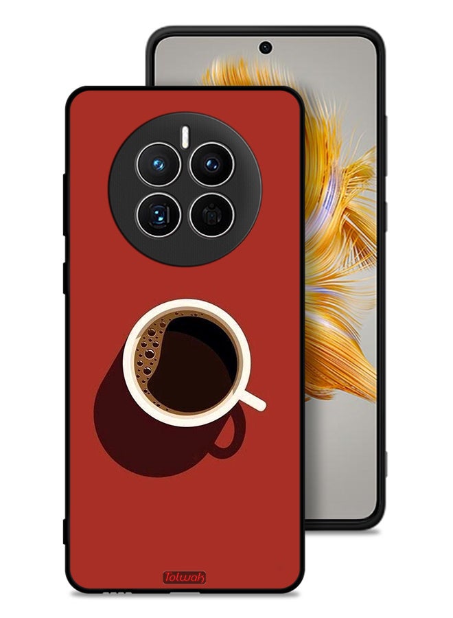 Tolwak Huawei Mate 50 Protective Case Cover Coffee Cup Art - Image 1