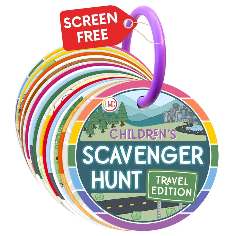 LMC Products Childrens Scavenger Hunt Toddler Activities Games for 2 3 Year Olds Up Kids Educational Scavenger Hunt Cards Travel Edition - Image 2