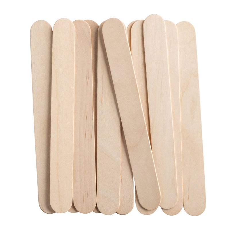GUSTO [100 Count] Jumbo 6 Inch Wooden Multi-Purpose Popsicle Sticks, Craft Sticks for ICES, Ice Cream, Waxing, Tongue Depressor Wood Sticks (Formerly Comfy Package) - Image 1