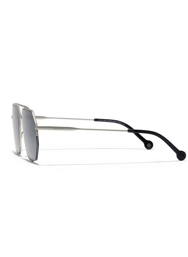 30Sundays 30Sundays MEGÈVE,Men Sunglasses, Geometric Sunglasses, UV Protection: UV400 (Silver,Gray)
