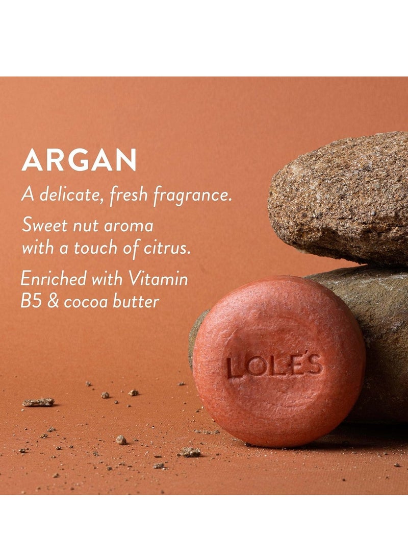 LOLE'S Shampoo Bar and Conditioner 2in1 with Argan Oil for Repair & Damage Control, Moisturizes & Cleans Scalp, Travel Shampoo, Silicone Free, 100g - Image 3