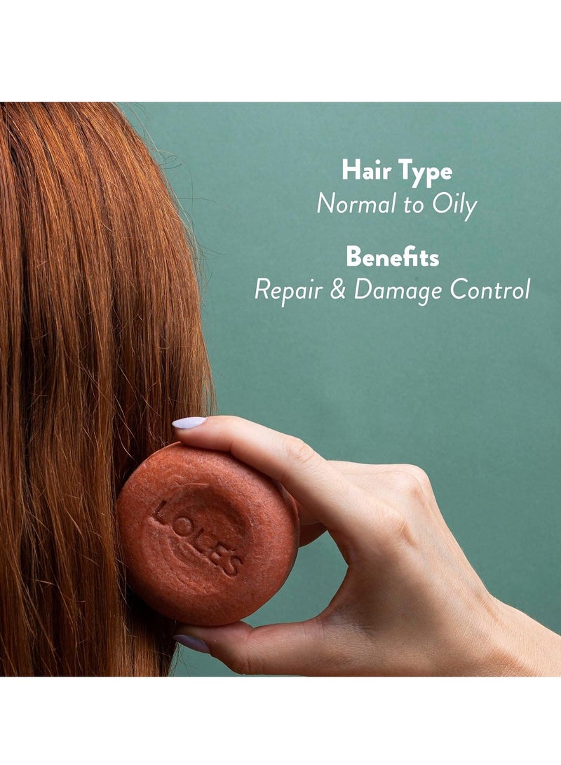LOLE'S Shampoo Bar and Conditioner 2in1 with Argan Oil for Repair & Damage Control, Moisturizes & Cleans Scalp, Travel Shampoo, Silicone Free, 100g - Image 5
