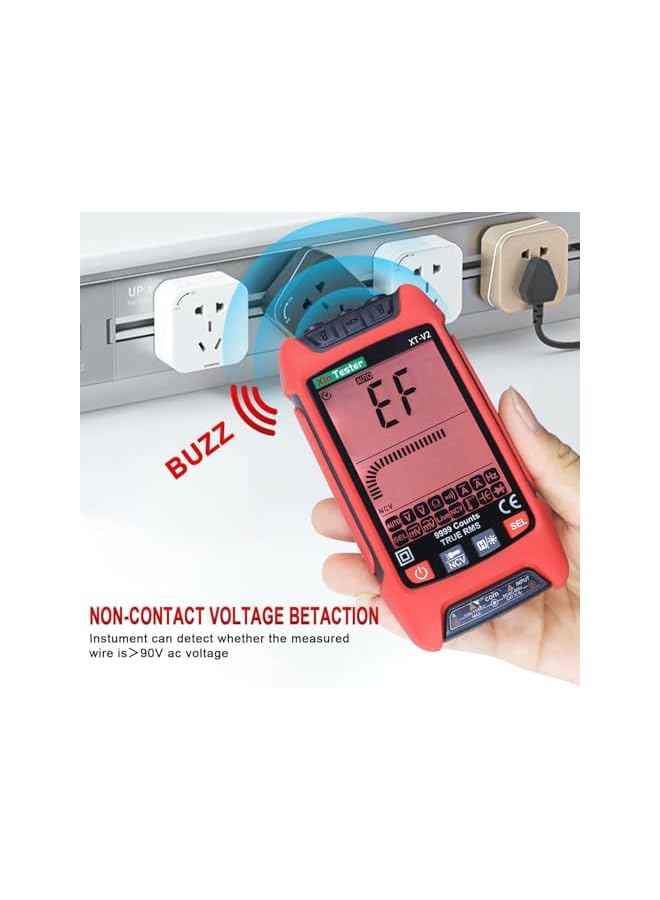 promass Digital Multimeter, 9999 Counts TRMS Auto-Ranging Voltmeter, Accurate AC/DC Voltage, Amp, Ohm, Capacitance, Frequency, and Diode Measurement with Backlight and Flashlight - Image 2