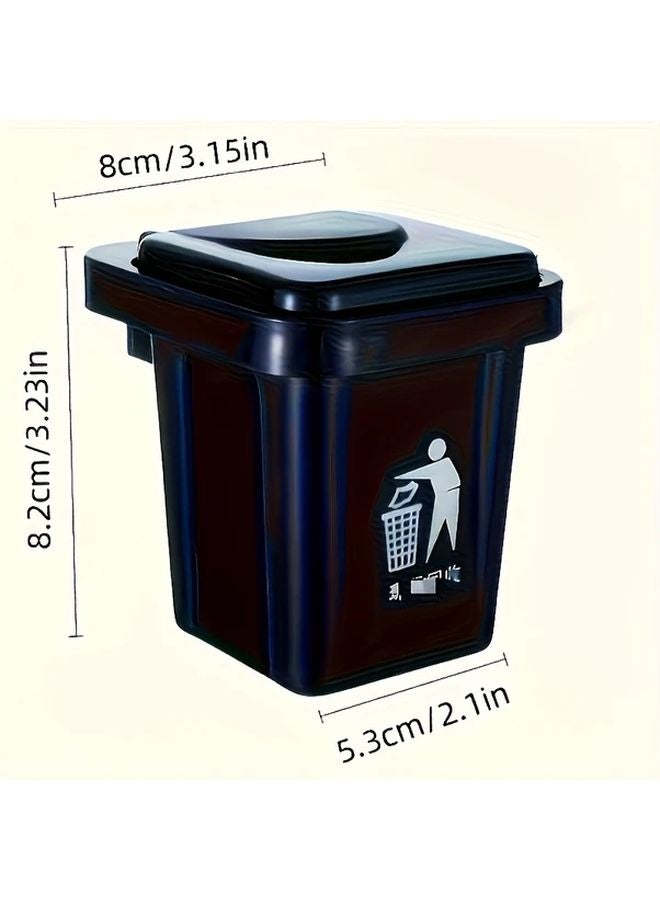 Black Wall Mounted Ashtray With Lid Anti Flyaway Trash Can - Image 4