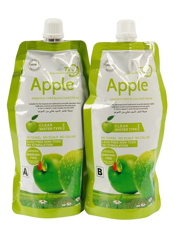 Apple 72 Hours Black Hair Color Cream No Ammonia Hair Color - Image 2