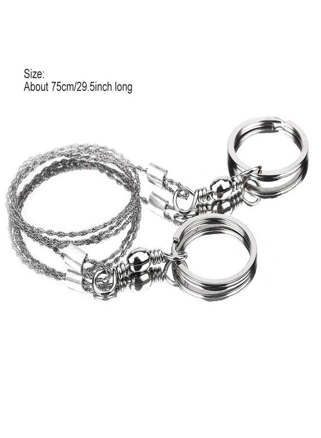 Akozon Wire Saw Stainless Steel Pocket Wire Saw Emergency CamSurvival Chain Saw Survive Tool Portable Angle Saw Cows Use Hornless Wire Saws Outdoor Sawn Wood - Image 3