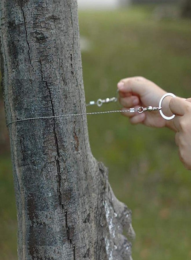 Akozon Wire Saw Stainless Steel Pocket Wire Saw Emergency CamSurvival Chain Saw Survive Tool Portable Angle Saw Cows Use Hornless Wire Saws Outdoor Sawn Wood - Image 2